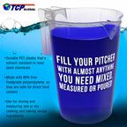 1/2 Liter (500ml) Plastic Graduated Measuring and Mixing Pitcher (Pack of 6) - 1 Pint (16oz) - Pouring Cups, Measure & Mix Paint, Cooking