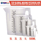 1/2 Liter (500ml) Plastic Graduated Measuring and Mixing Pitcher (Pack of 6) - 1 Pint (16oz) - Pouring Cups, Measure & Mix Paint, Cooking