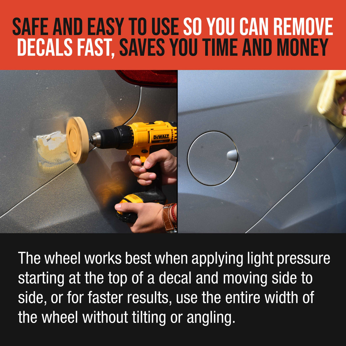 Rubber Eraser Wheel with Drill Adapter (Pack of 12) Decal Remover Wheel - Sticker Remover Tool - Pinstripe Removal - Emblem Removal Tool - Removes