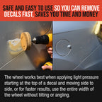 Rubber Eraser Wheel with Drill Adapter (12 Pack) - 4" Knobby Slotted Edge Pad - Decal Remover Wheel - Sticker Remover Tool - Removes Adhesives on