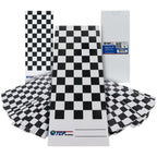 Paint Color Matching Spray Out Cards (Pack of 100) - Checkered Test Panels for Coating Coverage, Hiding Power, Sheen, Automotive, Bodyshop