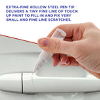 2-in-1 Paint Touch-Up Pens (12-Pack) - 10ml Fillable Applicator for Car Chips & Scratches - Precision Fine Tip Writer Pen Brush
