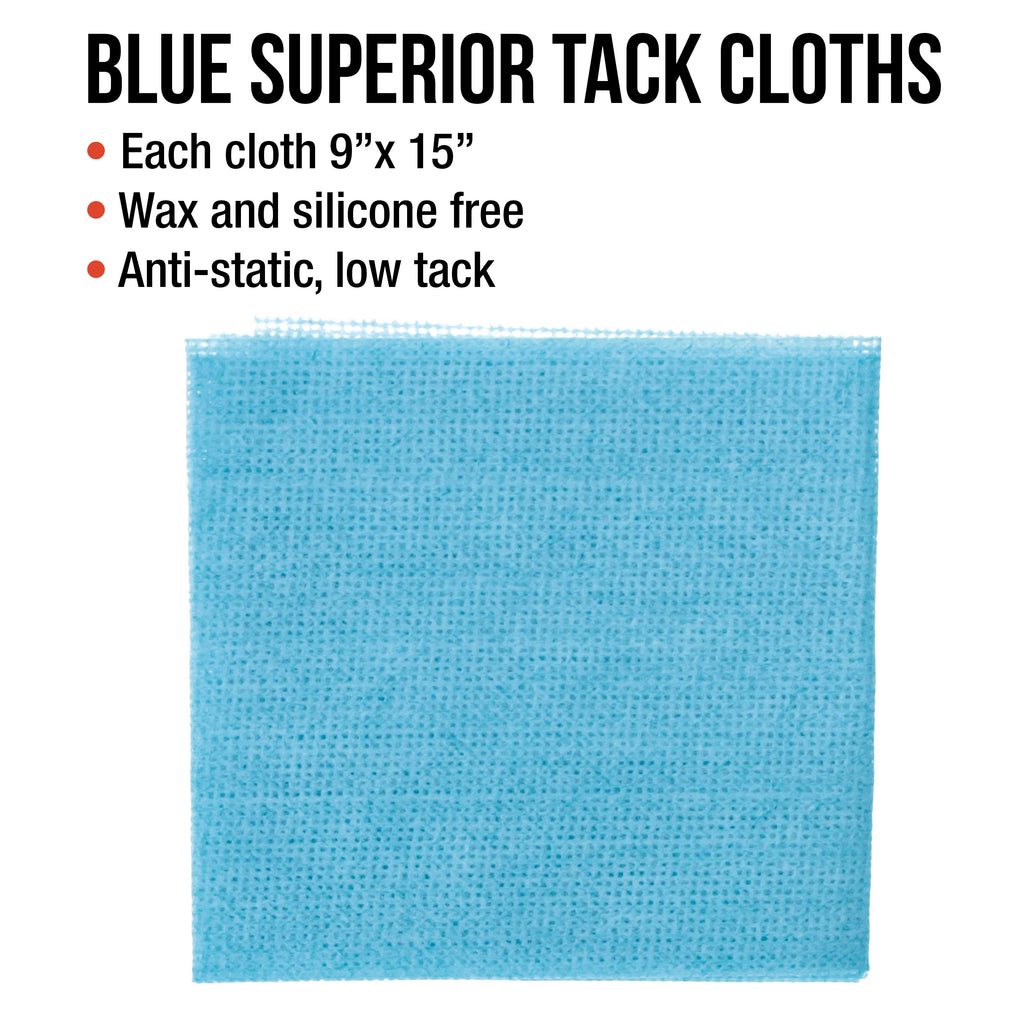 Pure Blue Low Tack Superior Tack Cloth, 12-Pack, Automotive & Woodworking, Dust/Stain/Paint Rags, Tac Cloth for Autobody