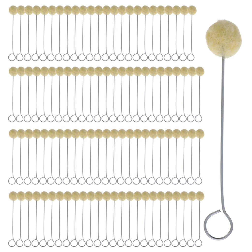 '- Wool Daubers Ball Brush (Pack of 100) - Applicator Tool for Leather Dye, Dying, Staining, Crafting, DIY Crafts Projects, Gluing