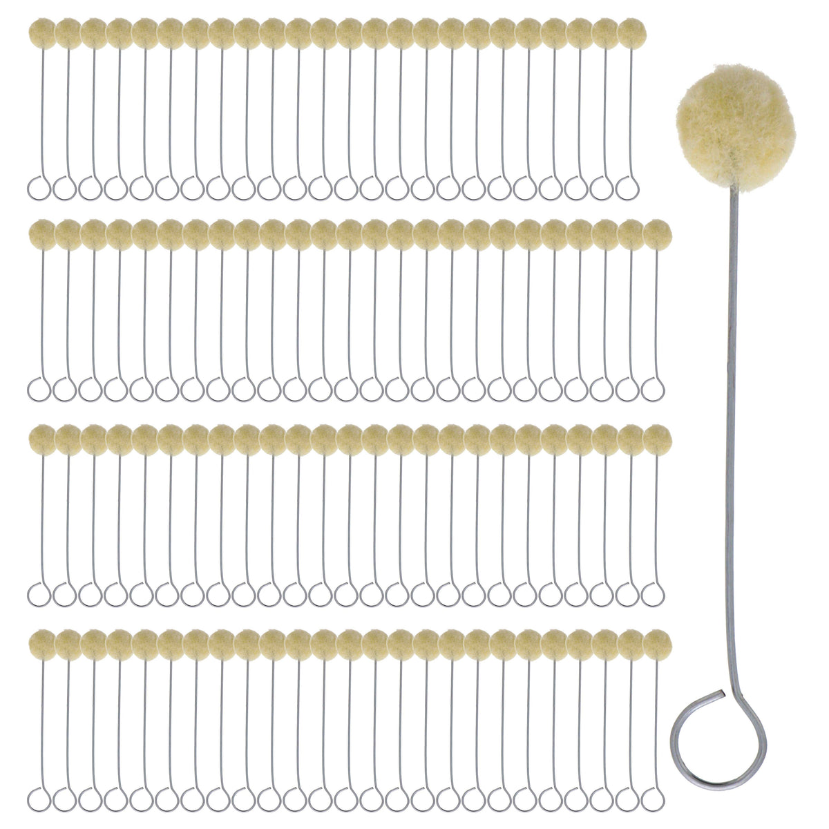'- Wool Daubers Ball Brush (Pack of 100) - Applicator Tool for Leather Dye, Dying, Staining, Crafting, DIY Crafts Projects, Gluing