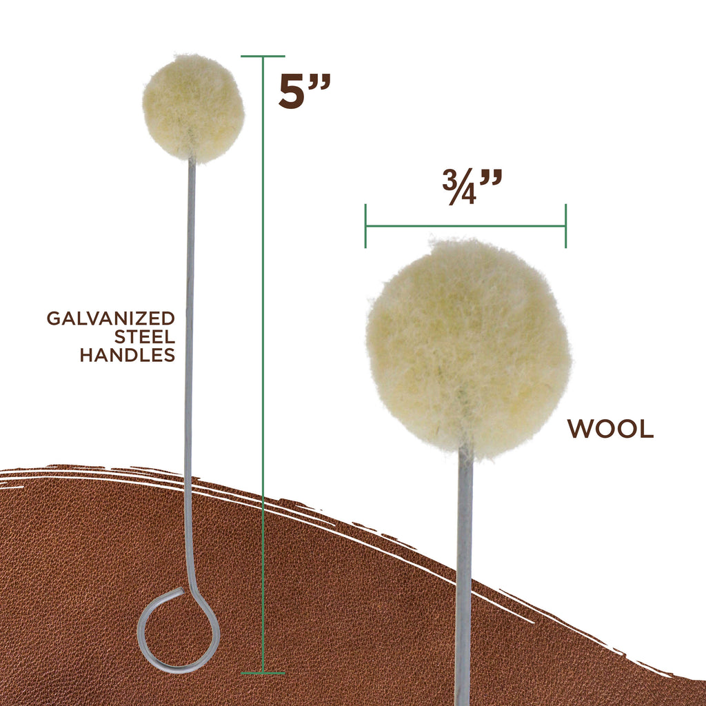 '- Wool Daubers Ball Brush (Pack of 100) - Applicator Tool for Leather Dye, Dying, Staining, Crafting, DIY Crafts Projects, Gluing