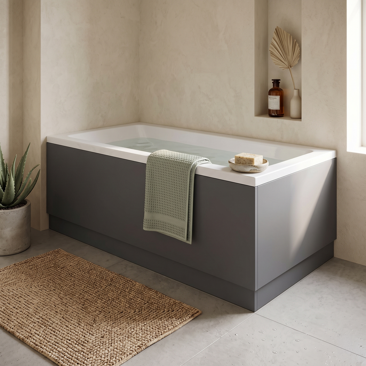 Solvex End Bath Panel with Plinth