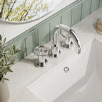 Revolve 3-Hole Basin Mixer Tap with Waste - Chrome
