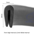 TSEC 1A Black Solid EPDM Edge Trim – Universal Rubber Edging (Up to 2mm Panel Fit)