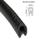 TSEC1400 Small PVC Edge Trim – Flexible Self Grip Edge Protector (1mm–3.5mm Panel Fit)