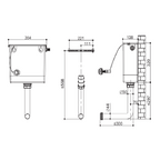 Messina Modern Back To Wall Toilet With Soft Close Seat - White