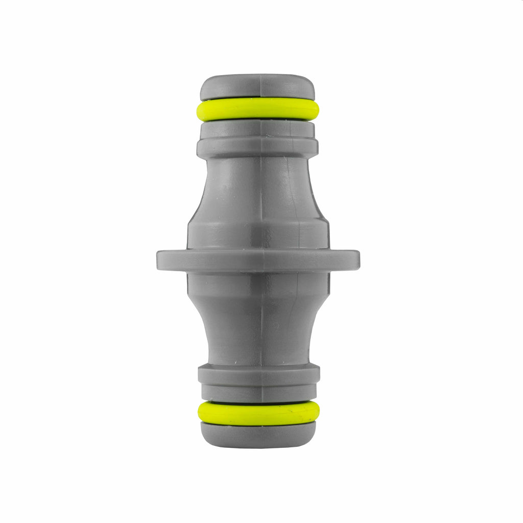 IBC 2” S60X6 Cap with Threaded Hose Fitting, Double Male and Hose Connector Lime