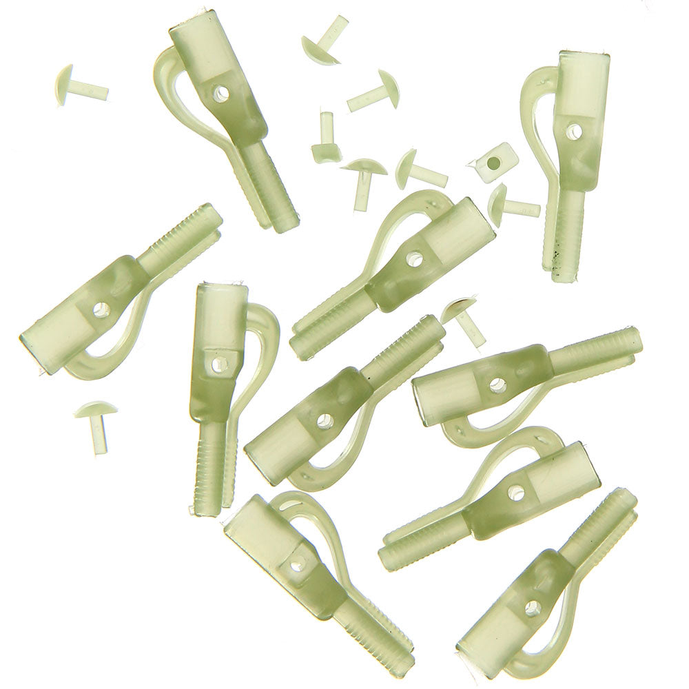 NGT Lead Clips with Pin - Half Green 10pc