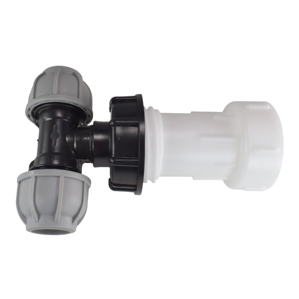 IBC Extender with 2” S60X6 Cap and 32mm MDPE Tee