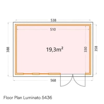 Telluria 18ft x 12ft Luminato Premier Steel Garden Room