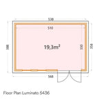 Telluria 18ft x 12ft Luminato Premier Steel Garden Room