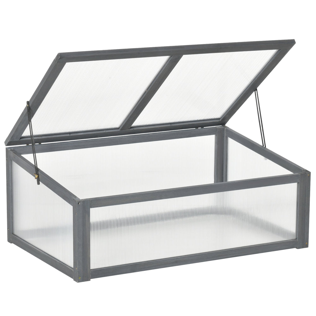NookGrow Ground Cold Frame Greenhouse, 39" x 26" x 16", Gray