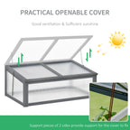 NookGrow Ground Cold Frame Greenhouse, 39" x 26" x 16", Gray