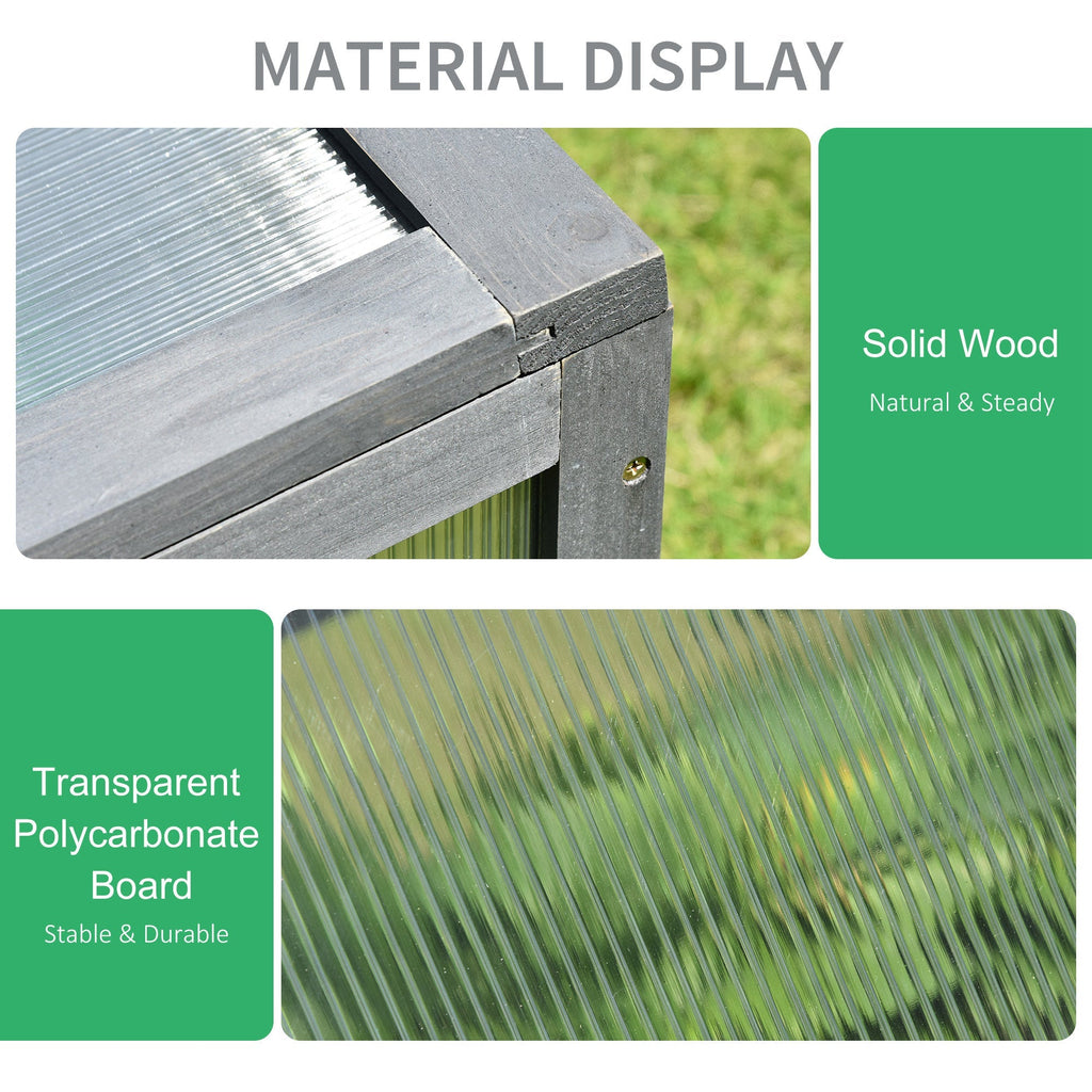 NookGrow Ground Cold Frame Greenhouse, 39" x 26" x 16", Gray