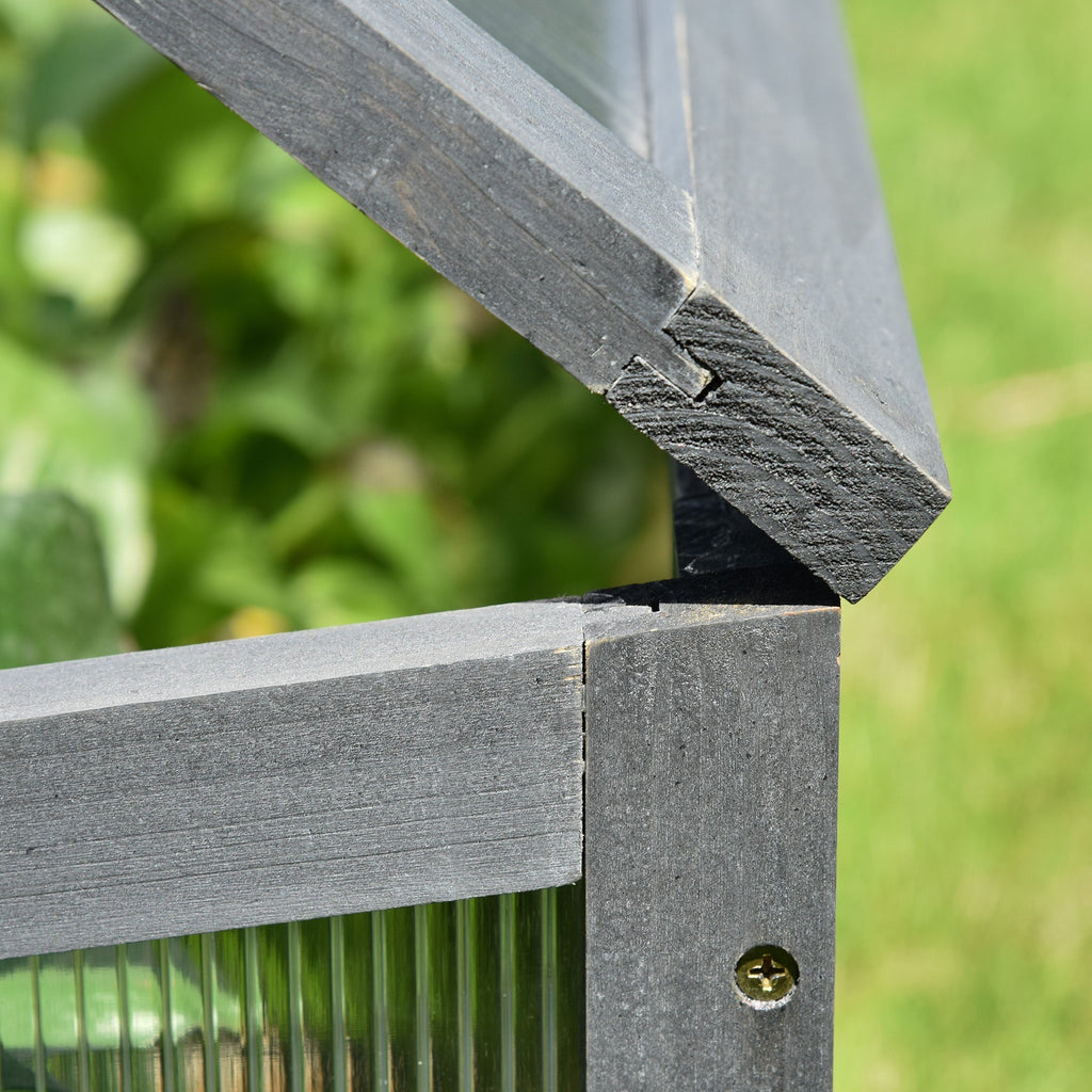 NookGrow Ground Cold Frame Greenhouse, 39" x 26" x 16", Gray