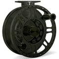 Tibor Everglades Fly Reel in matte black finish featuring a lightweight, ventilated spool design and ergonomic handle for smooth fly fishing performance.