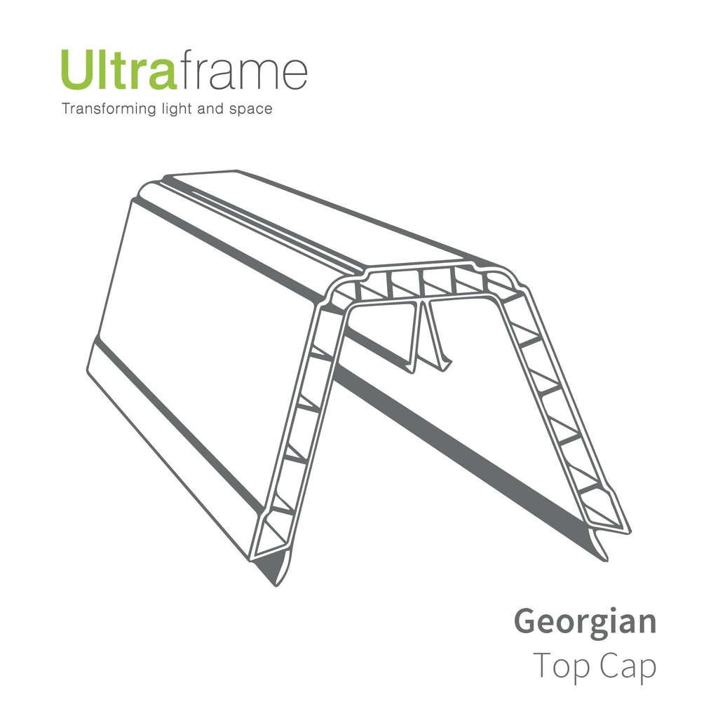 Ultraframe Chambered Glazing Bar Top Cap