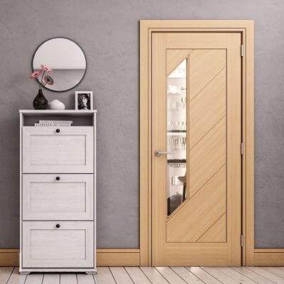 Torino Oak Prefinished Glazed Internal Fire Door FD30 - All Sizes