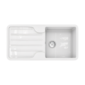 Traditional Gloss White Comite Single Bowl Kitchen Insert and Drainer