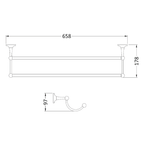 Traditional Double Towel Rail