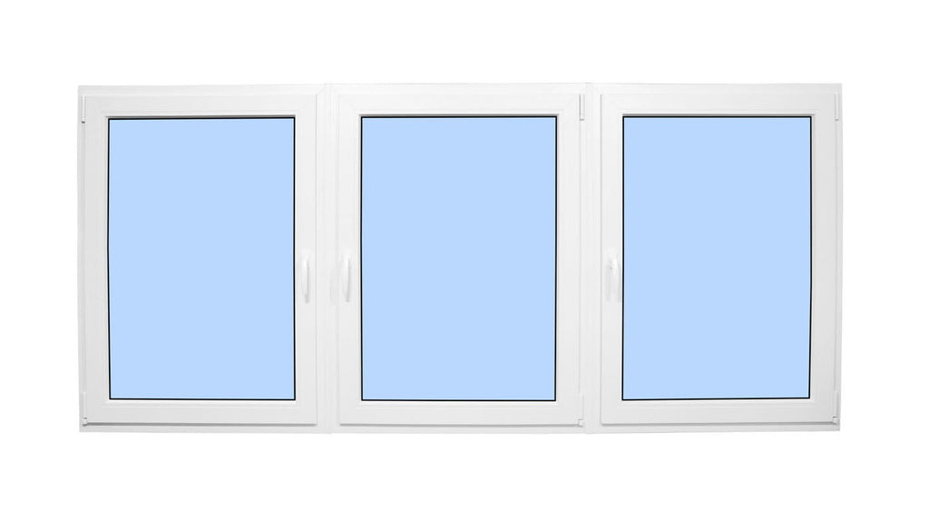 108"x48" Triple Sash European uPVC Tilt and Turn Window