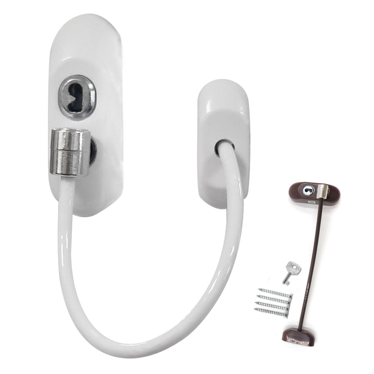 Key-Locking Window Cable Restrictor