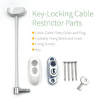 Key-Locking Window Cable Restrictor