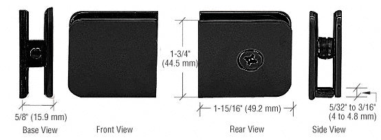 CRL Oversized Fixed Panel U-Clamp