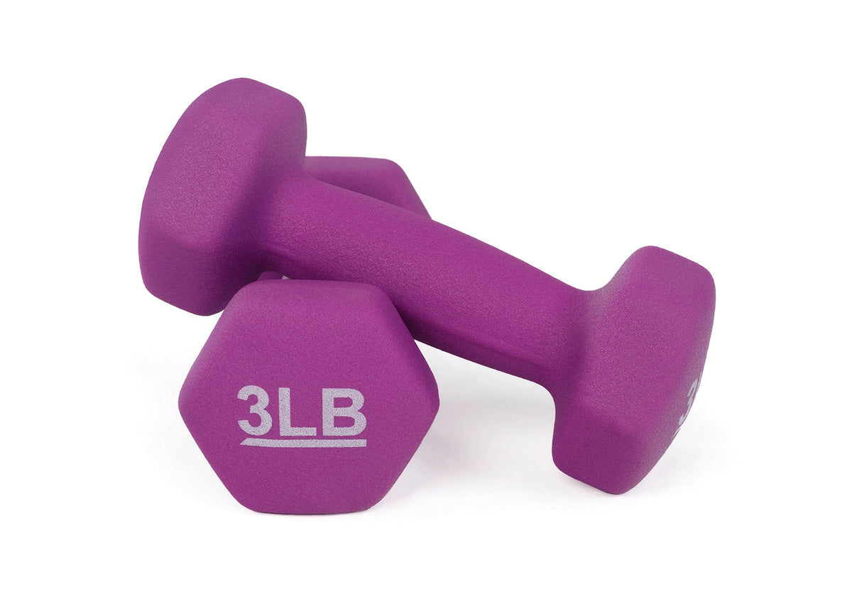 Universal 32lb Neoprene Dumbbell Set with Rack