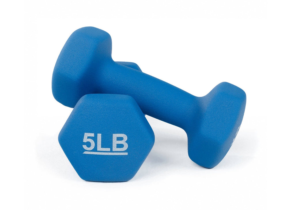 Universal 32lb Neoprene Dumbbell Set with Rack