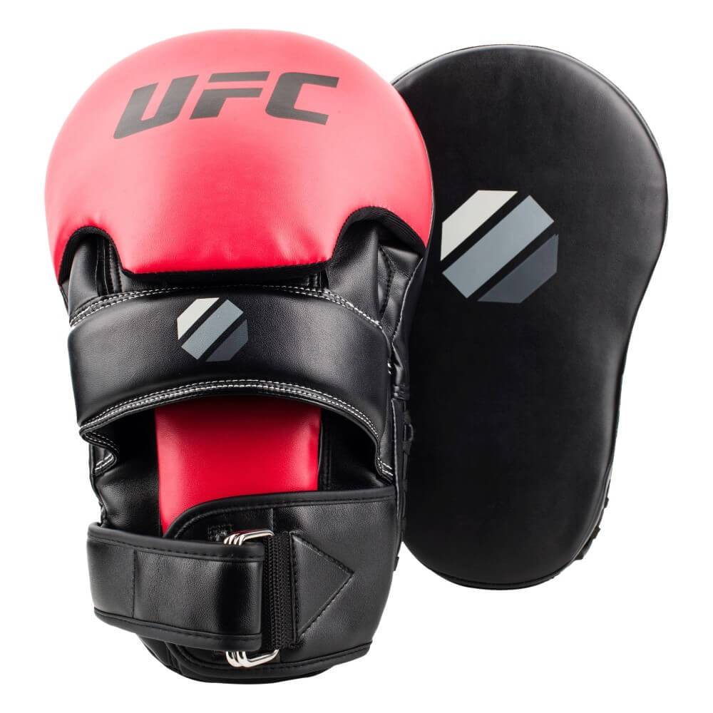 UFC Contender Long Curved Focus Mitts - Black and Red