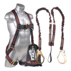 Kapture Elite Full Body Harness - 5 Pt Adj with MB Legs & 6ft SAL Internal Design with 2 Rebar Hooks - 1 Loop & Storage Bag - Combo Kit - All Sizes