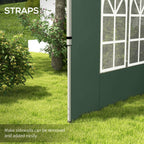 Gazebo Side Panels for 3x3(m) or 3x4(m) Pop Up Gazebo, 2 Pack Sides Replacement, Green