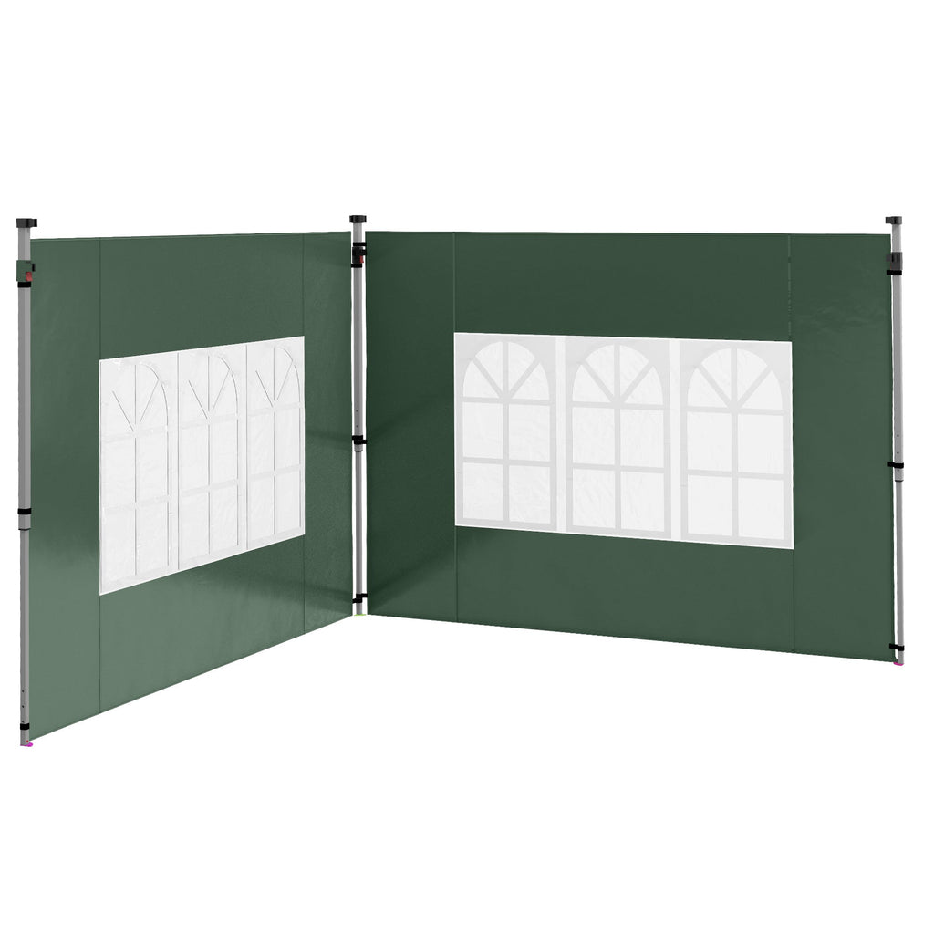 Gazebo Side Panels for 3x3(m) or 3x4(m) Pop Up Gazebo, 2 Pack Sides Replacement, Green