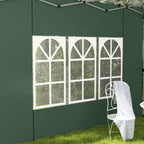 Gazebo Side Panels for 3x3(m) or 3x4(m) Pop Up Gazebo, 2 Pack Sides Replacement, Green