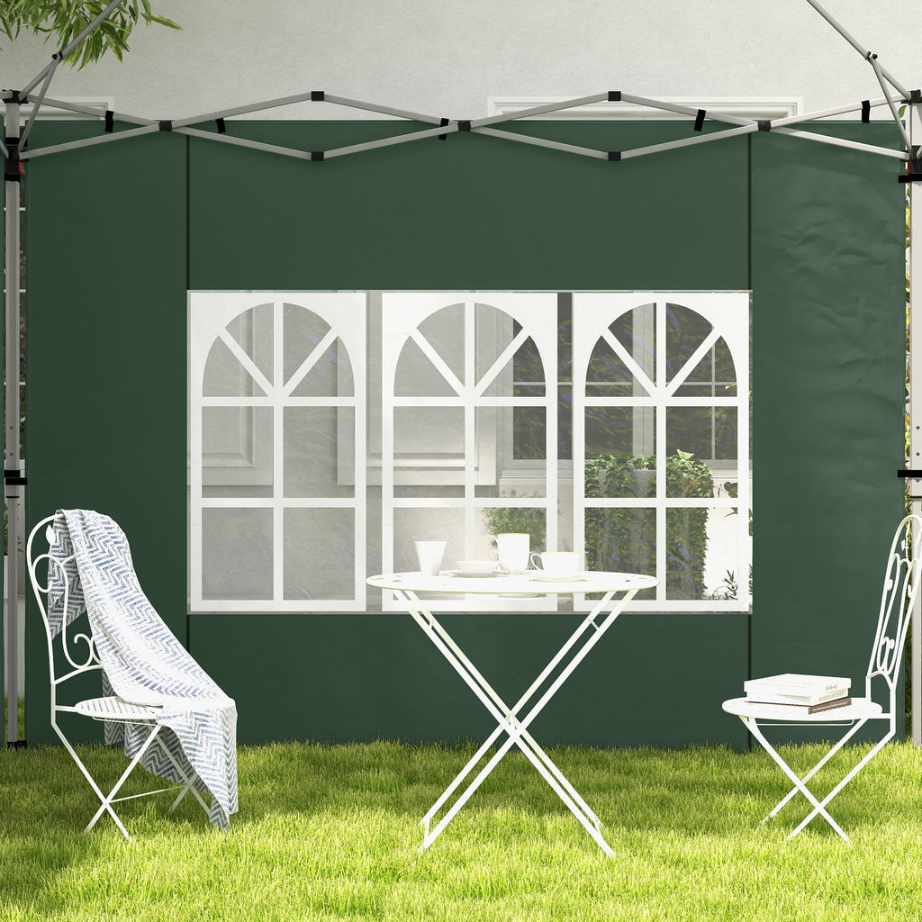 Gazebo Side Panels for 3x3(m) or 3x4(m) Pop Up Gazebo, 2 Pack Sides Replacement, Green