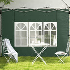 Gazebo Side Panels for 3x3(m) or 3x4(m) Pop Up Gazebo, 2 Pack Sides Replacement, Green
