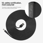DeerRun® Bike Extension Cord, 10 ft, 5V 2A, with Adapter
