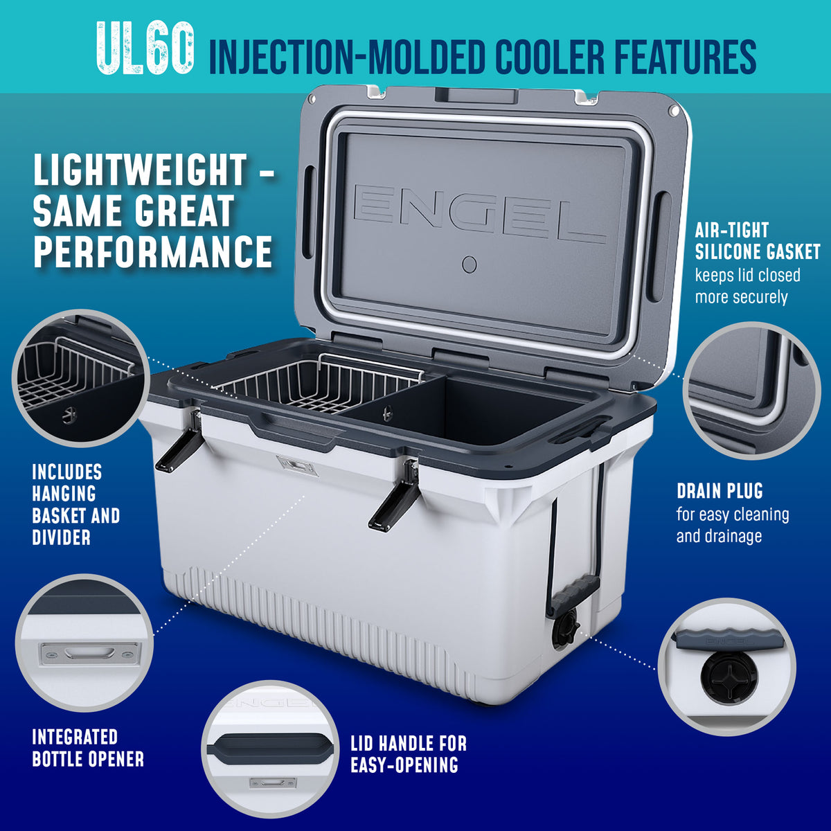 Engel 60Qt UltraLite Injection Molded Cooler