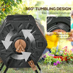 130L Rotating Composter with Ventilation Openings and Steel Legs