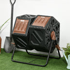 130L Rotating Composter with Ventilation Openings and Steel Legs