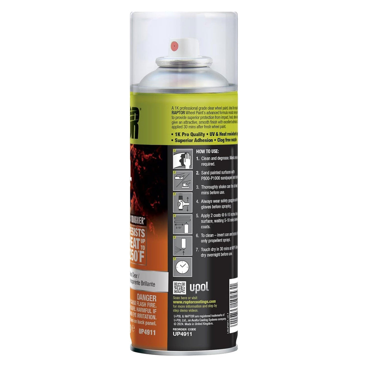 1K Wheel Paint, Wheel Rim Touch Up Spray Paint, Professional Grade, Easy-To-Use, Clearcoat