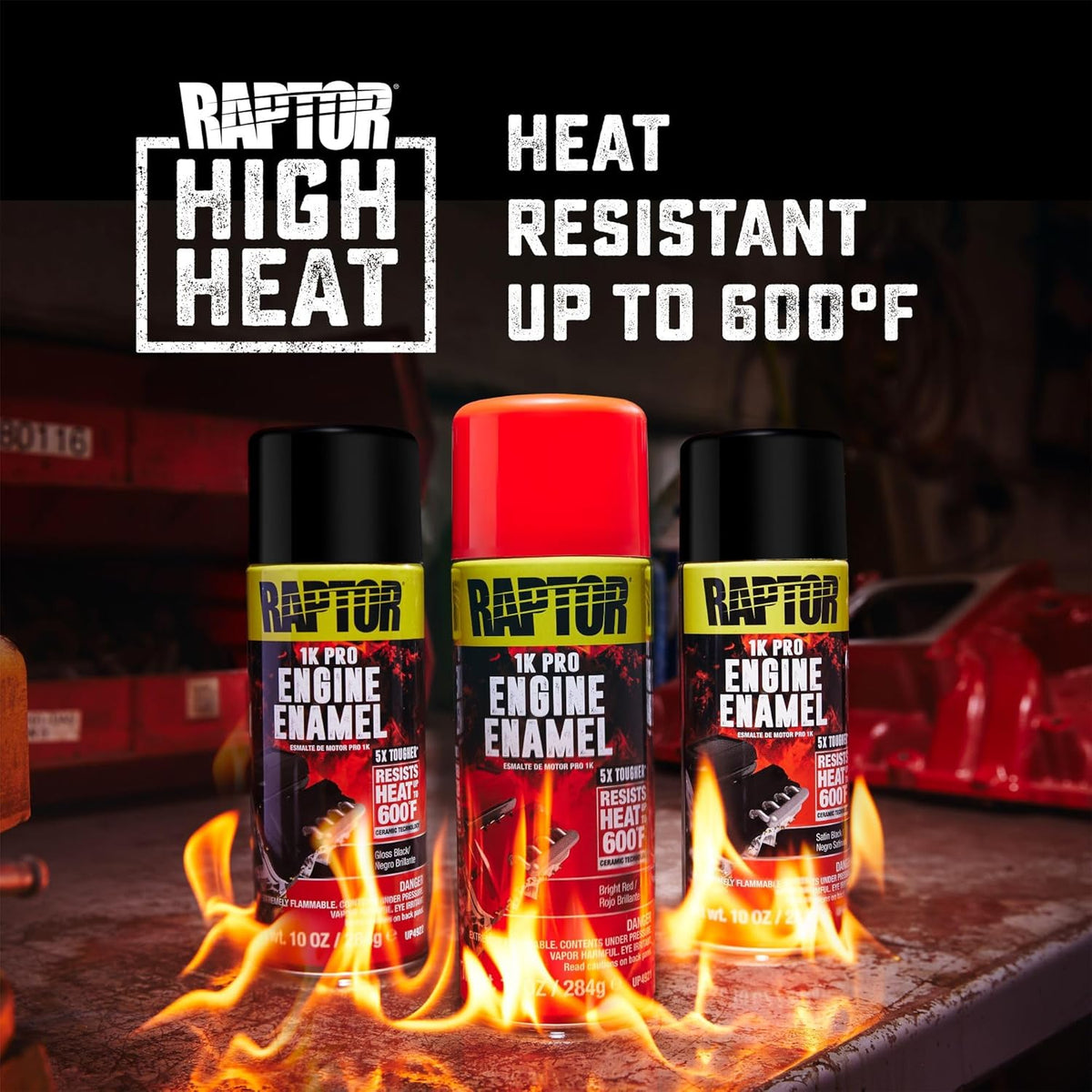 Engine Enamel, Automotive Spray Paint, Heat Resistant, Professional Grade, Easy-To-Use, Gloss Clear