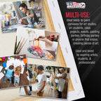 5-Pack Bulk White Stretched Canvas for Painting 4" x 12" Gallery Depth 1-1/2" Profile - Professional Artist Quality, 100% Cotton 12-Ounce Gesso Triple Primed for Acrylic Pouring, Oil