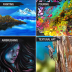Square Stretched Canvas for Painting 36x36 inch Gallery Depth 1-1/2" Thick, 2-Pack - 17oz Acrylic Gesso Triple Primed, Professional Artist Quality, 100% Cotton - Oil, Pouring Paint